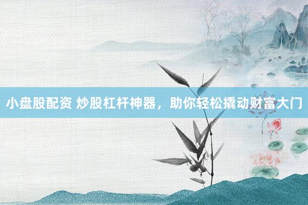 小盘股配资 炒股杠杆神器，助你轻松撬动财富大门