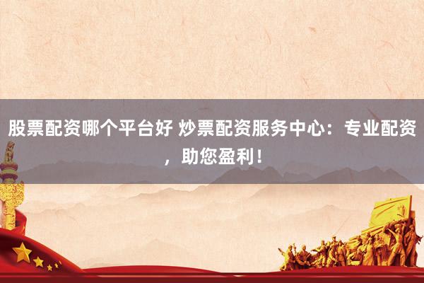 股票配资哪个平台好 炒票配资服务中心：专业配资，助您盈利！