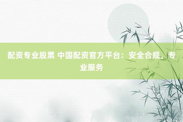 配资专业股票 中国配资官方平台：安全合规，专业服务