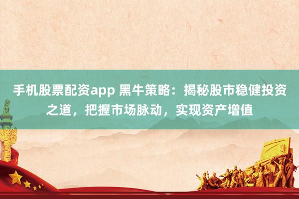手机股票配资app 黑牛策略：揭秘股市稳健投资之道，把握市场脉动，实现资产增值