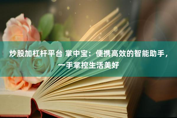炒股加杠杆平台 掌中宝：便携高效的智能助手，一手掌控生活美好