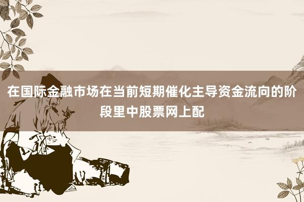 在国际金融市场在当前短期催化主导资金流向的阶段里中股票网上配