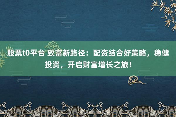 股票t0平台 致富新路径：配资结合好策略，稳健投资，开启财富增长之旅！