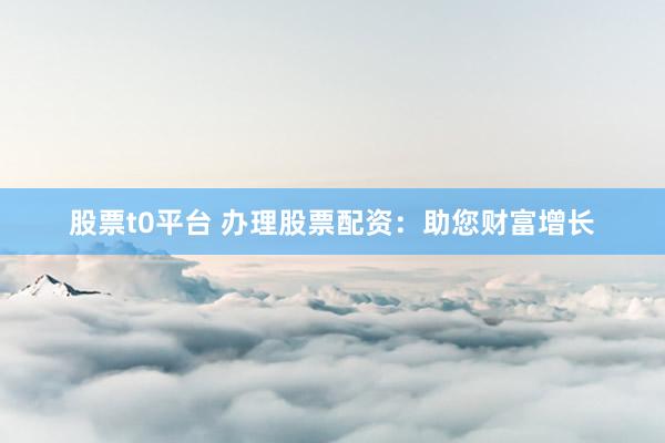 股票t0平台 办理股票配资：助您财富增长